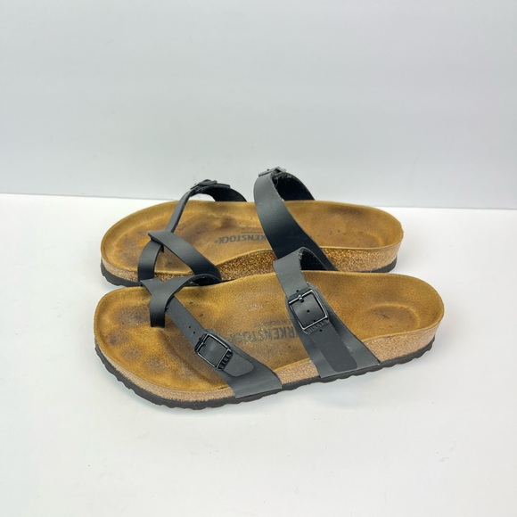 Birkenstock Mayari Sandals US Size 9 EU 40 Black Adjustable Toe Loop Slide Shoe - Picture 6 of 7